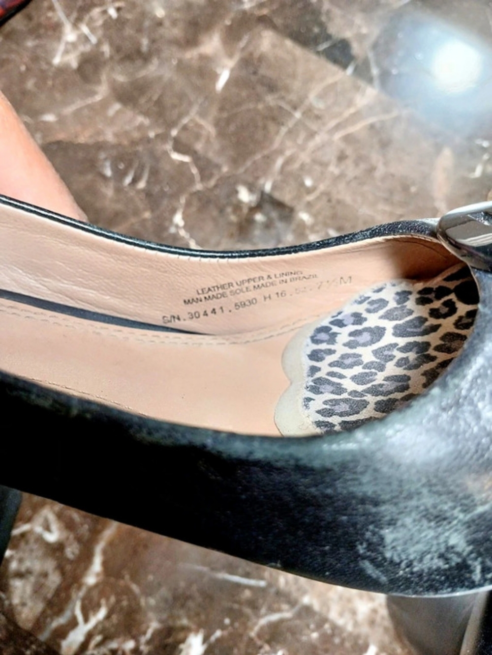 Tory Burch Block Heel Pump Black Leather US 7.5 - Picture 3 of 16